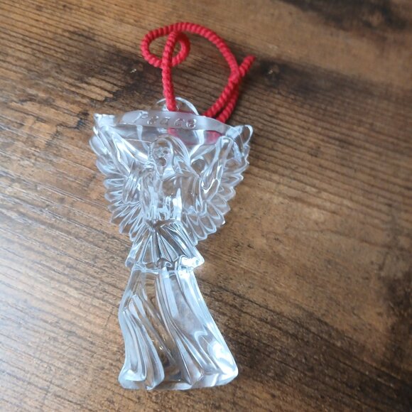 3 WATERFORD Crystal Christmas Ornaments - Angel of Peace, Dove, and X-Mas Horn - Picture 3 of 7